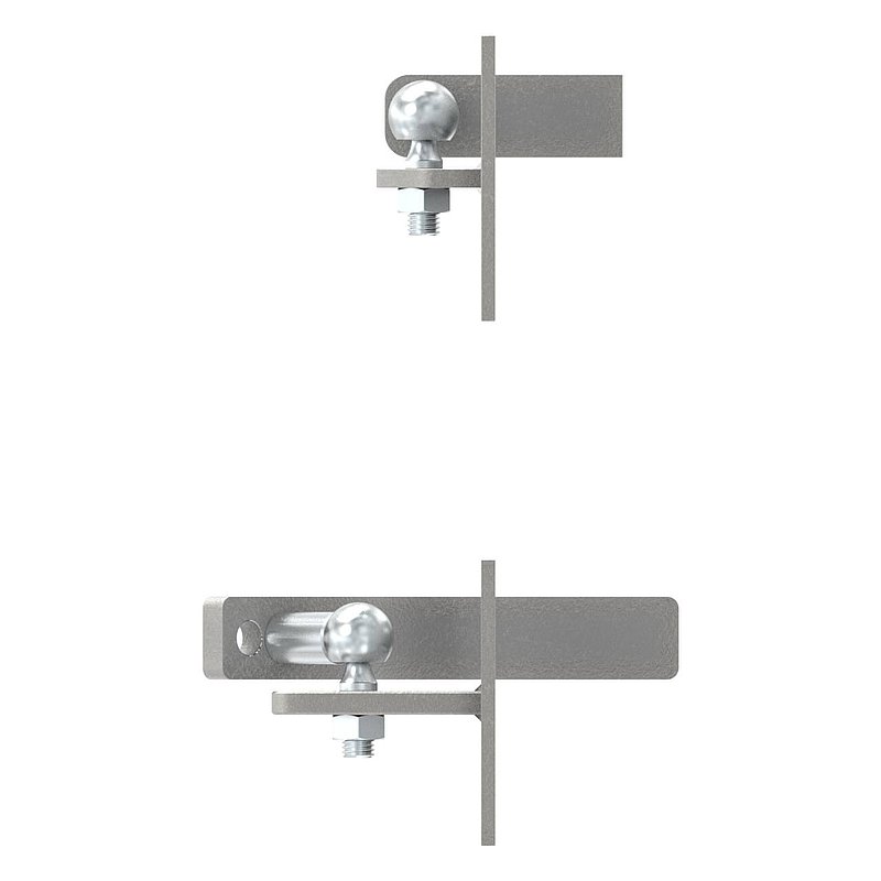 Lift gate fitting for attachment to masonry posts