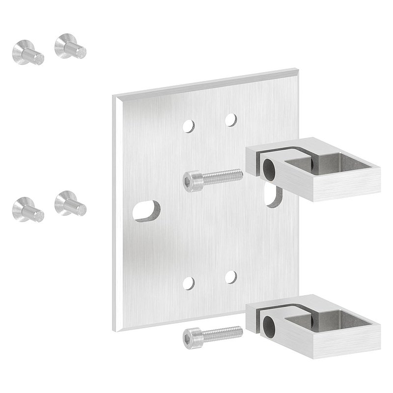 Wandbefestigung für Geländerpfosten 40x40mm, V2A