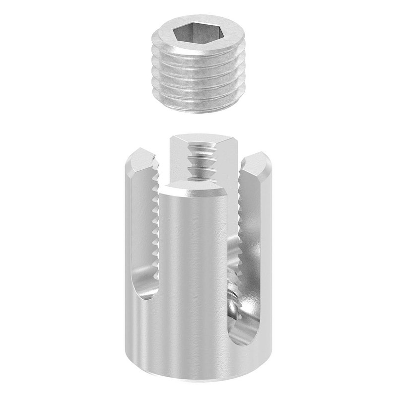 Serre-câble en croix pour câble Ø 8mm, V4A