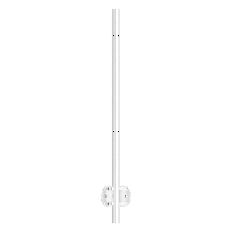 Edelstahlpfosten V2A zur Wandmontage für 90° Inneneck, H: 1190mm