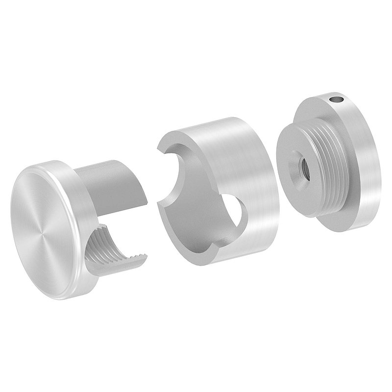 Brenk Grundhalter für Stäbe Ø 16mm, ALU