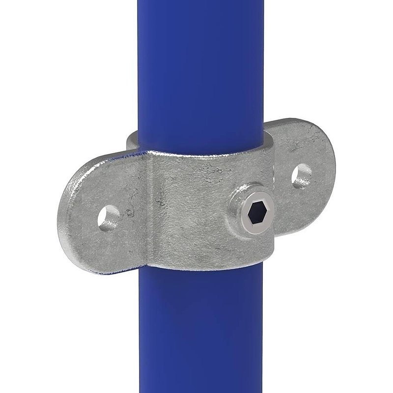 Halter mit 2 Laschen, 180°, für Rohr Ø 42,4mm