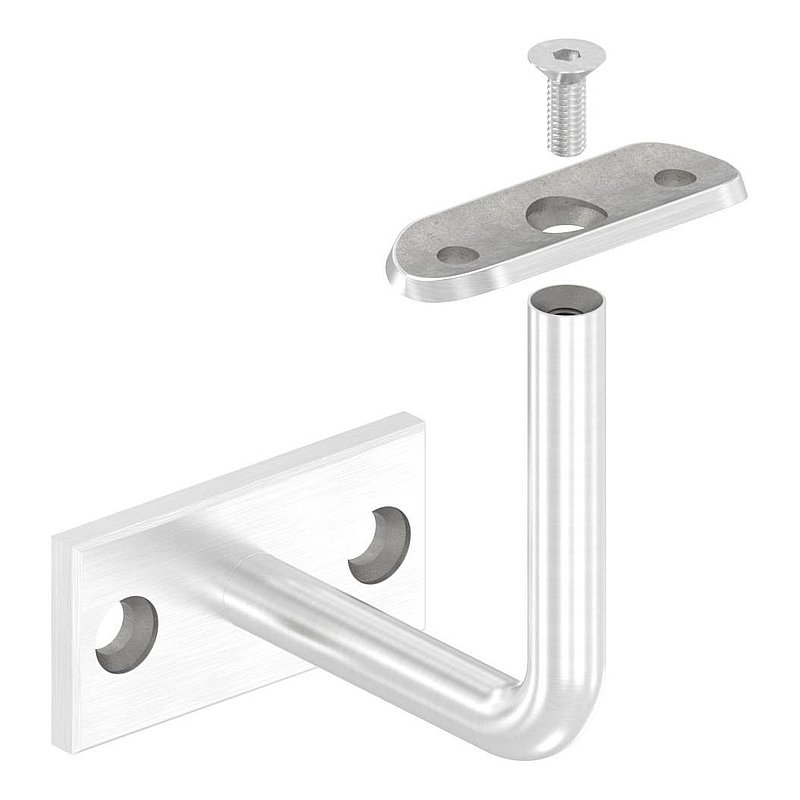 Handrail bracket with handrail connection plate 42.4 mm (round plate and bracket welded),