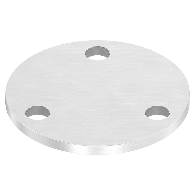 Ankerplatte Ø 100x6mm, mit Längsschliff, V2A