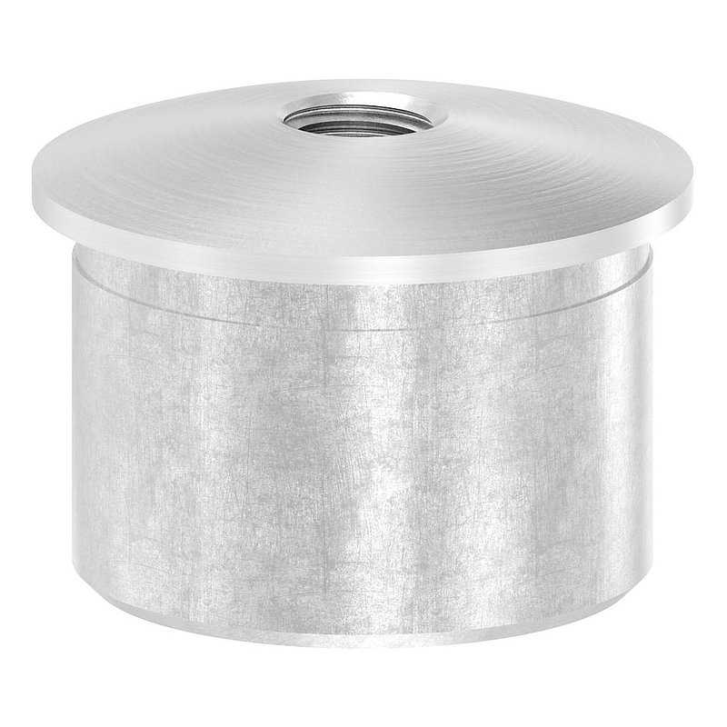 Rohrabschlussstopfen zum Kleben mit M8 für 33,7x2,0mm, V2A