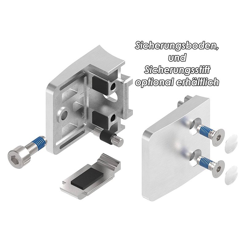 Glass clamp Mod. 34, connection: 76.1mm, AISI316