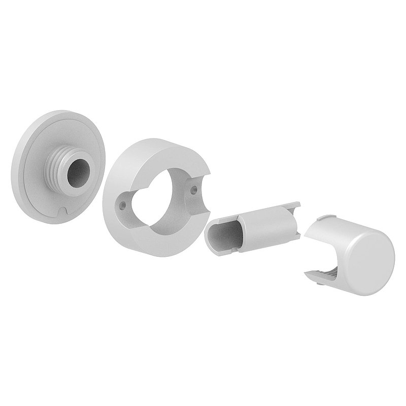 Brenk holder Ø 50mm, plastic, light grey