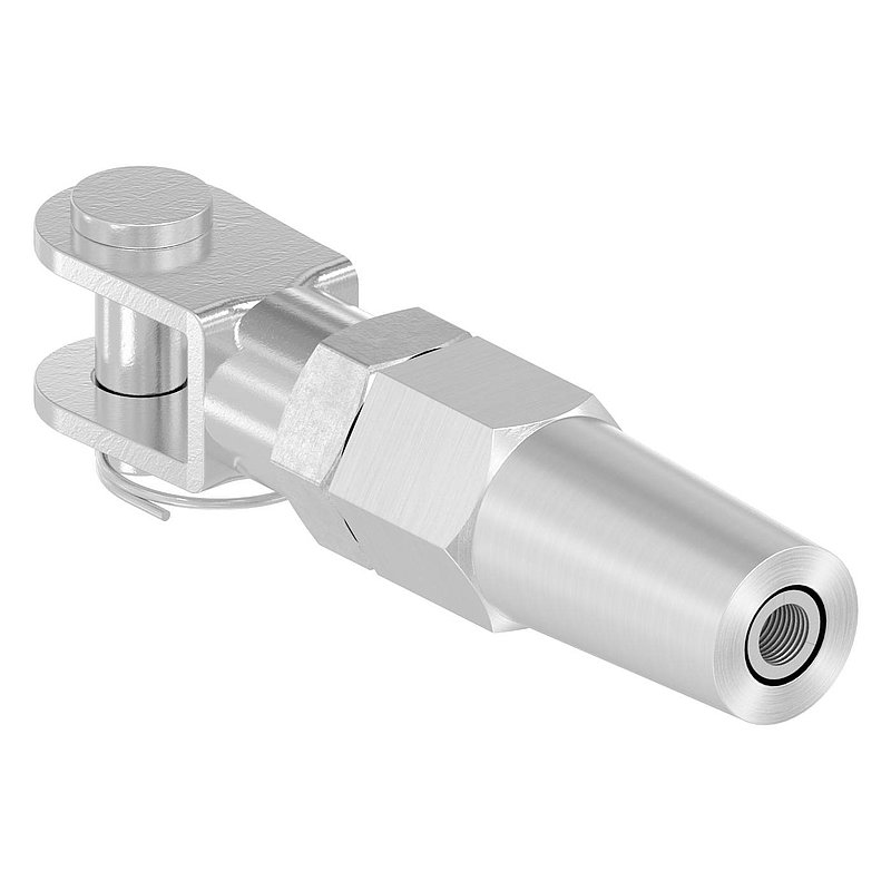Fork terminal for self-assembly for cable Ø 6mm, AISI316