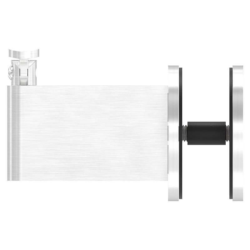 Sensa Design 2, for tube 42.4mm, for mounting on glass, with joint for incline, AISI304