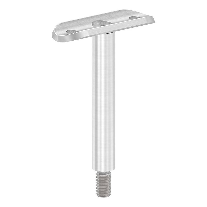 Pin Ø 12mm with handrail connection plate 33.7mm, AISI304