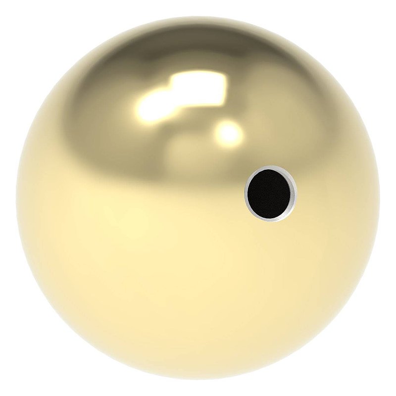 Hollow brass ball Ø 50mm with M8