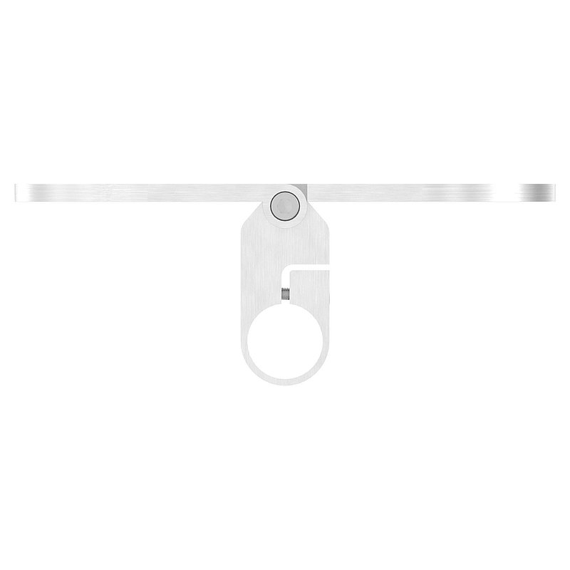 Wandbefestigung für Geländerpfosten 42,4mm, Ecke, V2A