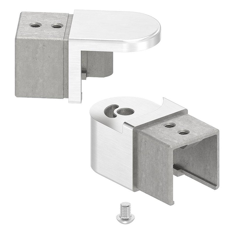 Verbinder flexibel für Quadratnutrohr 40x40mm, V4A