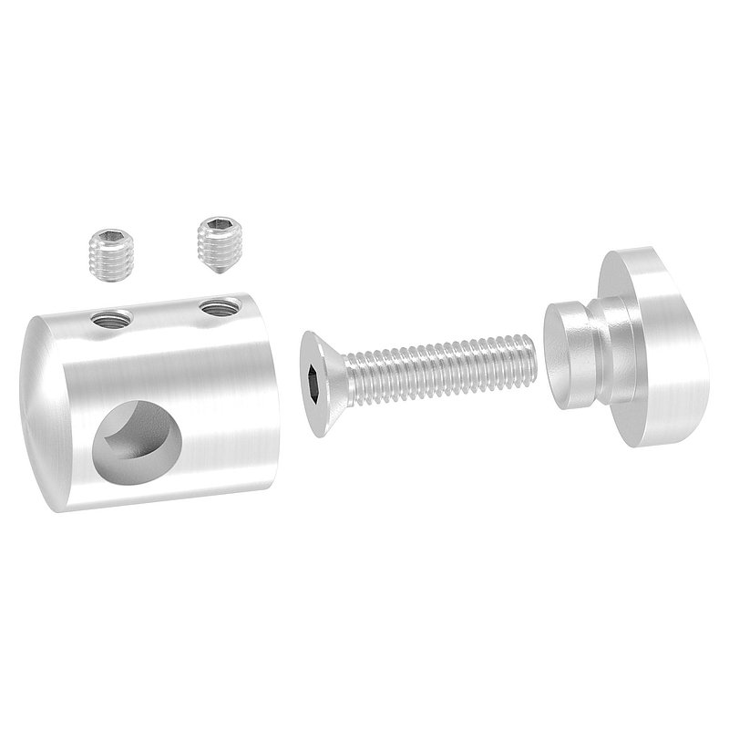 Querstabhalter für 42,4mm Rohr, 10,2mm Bohrung,V2A