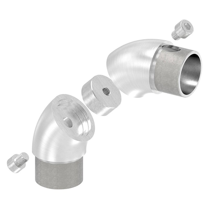 Rohrbogen 90°, verstellbar, für Rohr 42,4x2,5mm, V2A