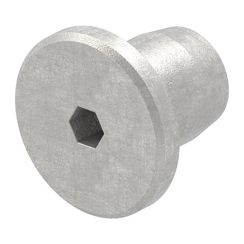 Hülsenmutter mit Flachkopf und ISK, M5, V2A