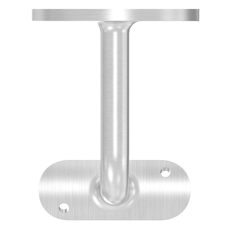 Support mural avec plaque de fixation pour main-courante de Ø 42,4mm, embase et étrier soudé, V2A