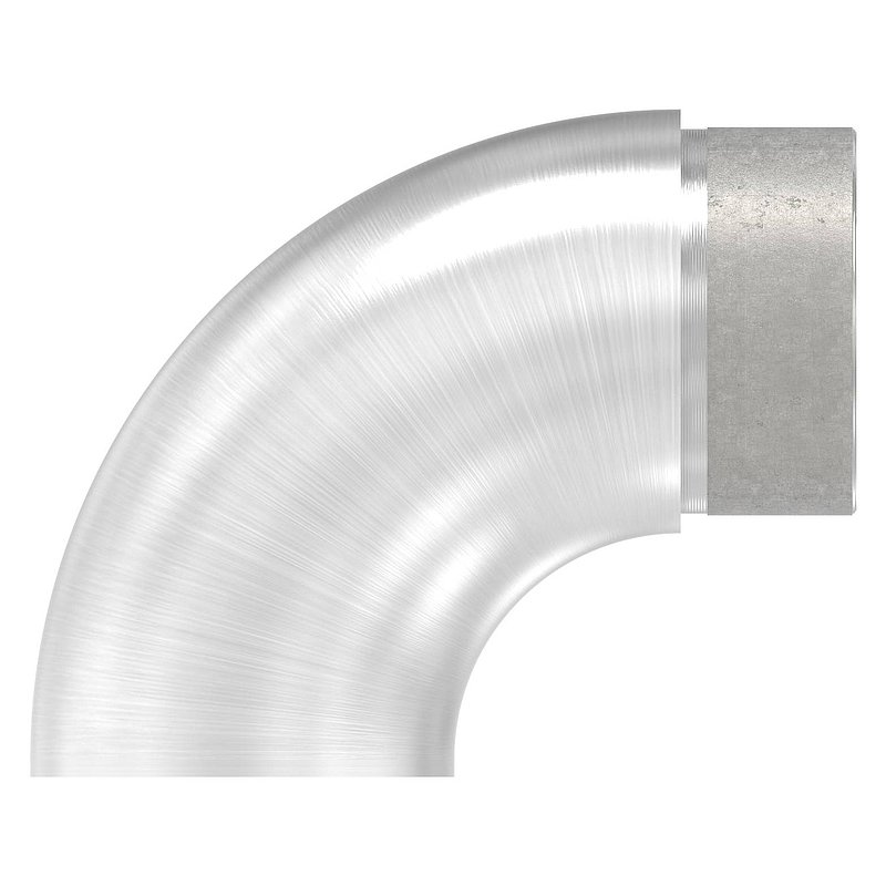 End bend 90° flat, for tube 48.3x2.0mm, AISI304