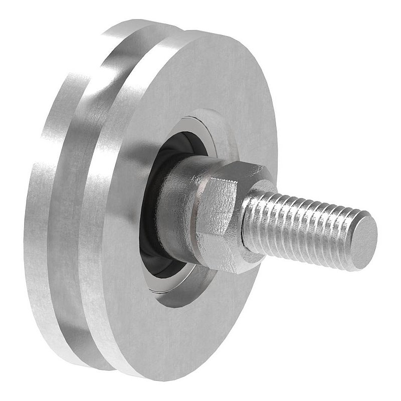 Schiebetorrolle 78mm mit U-Rille 8x8mm
