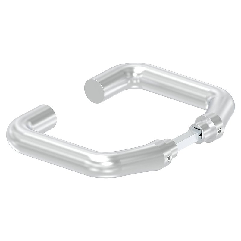 Türdrücker-Paar inkl. Drückerstift 8x8mm, Aluminium