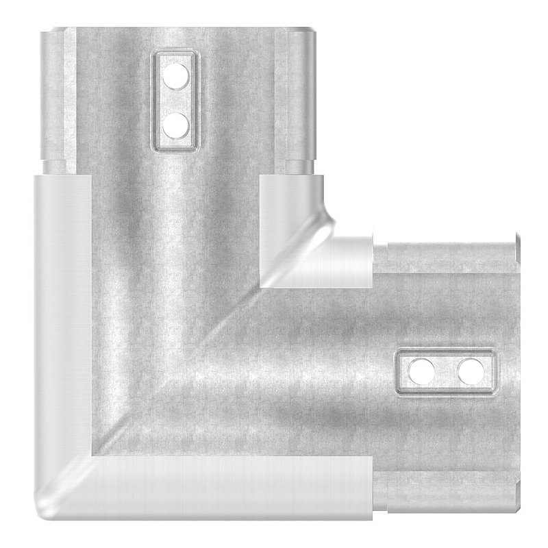 Tube connector 90° for grooved tube 60.3x1.5mm, AISI316