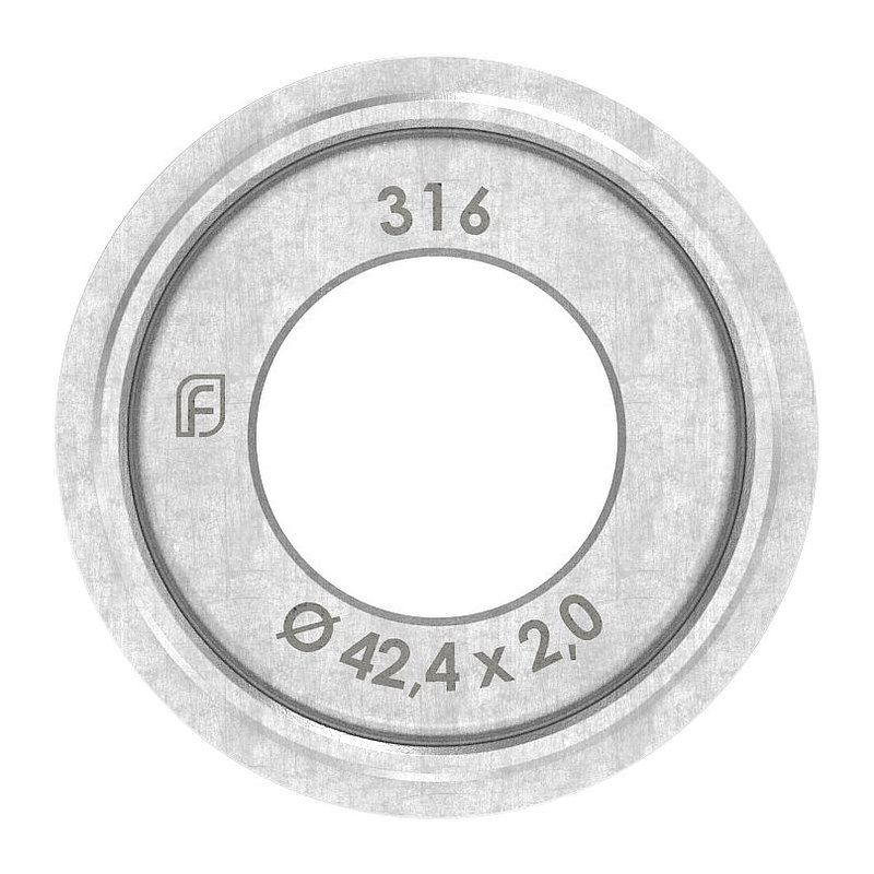 Connector for grooved tube 42.4x1.5mm, AISI316