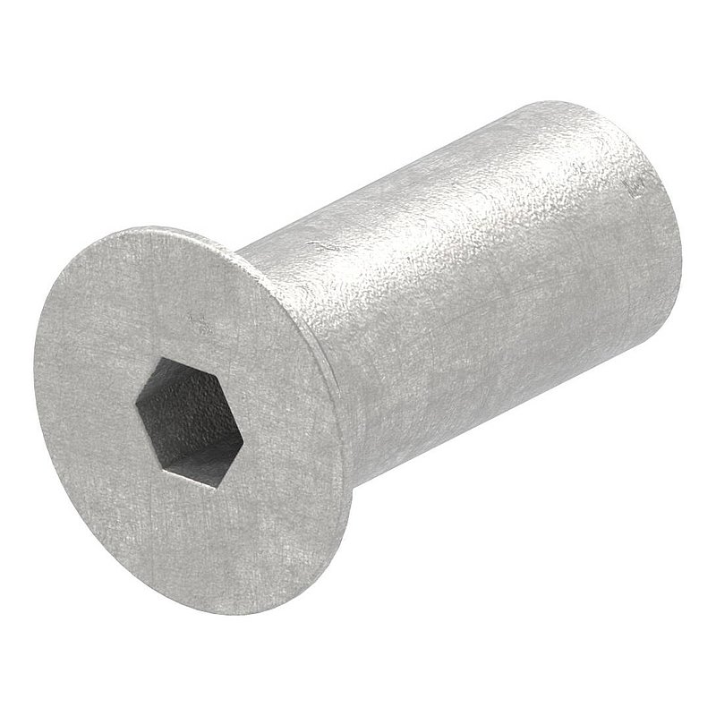 Hülsenmutter mit Senkkopf und ISK, M5x15, V2A