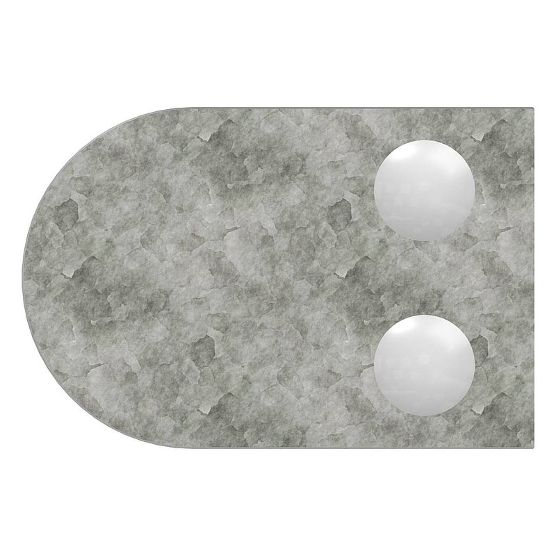 Glasklemme Mod. 32, Anschluss: 48,3mm, Zink roh