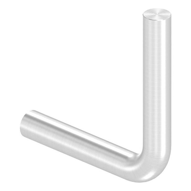 Bügel Ø 12mm, 90° gebogen, ohne Gewinde, V2A