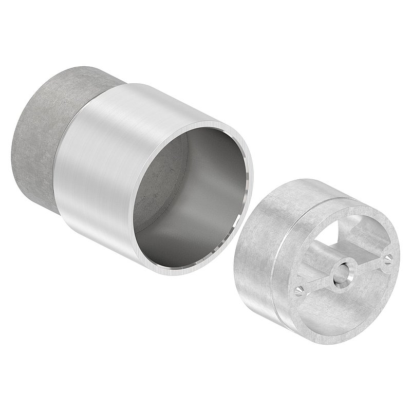 Raccord pour main courante en bois de 42,4 mm, V2A
