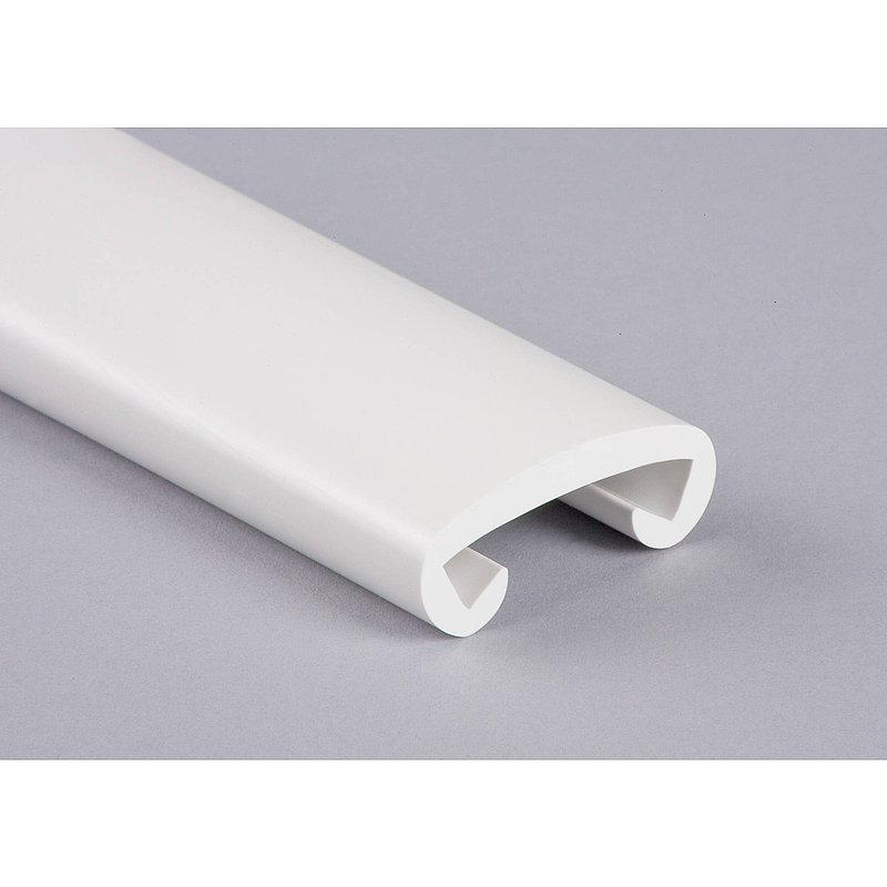 Kunststoffhandlauf für 40x8mm, signalweiß