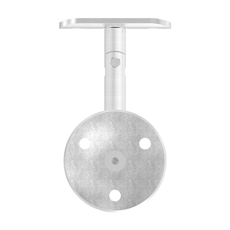 Handrail bracket with joint, handrail connection plate tube 42.4 mm (round plate and bracket screwed