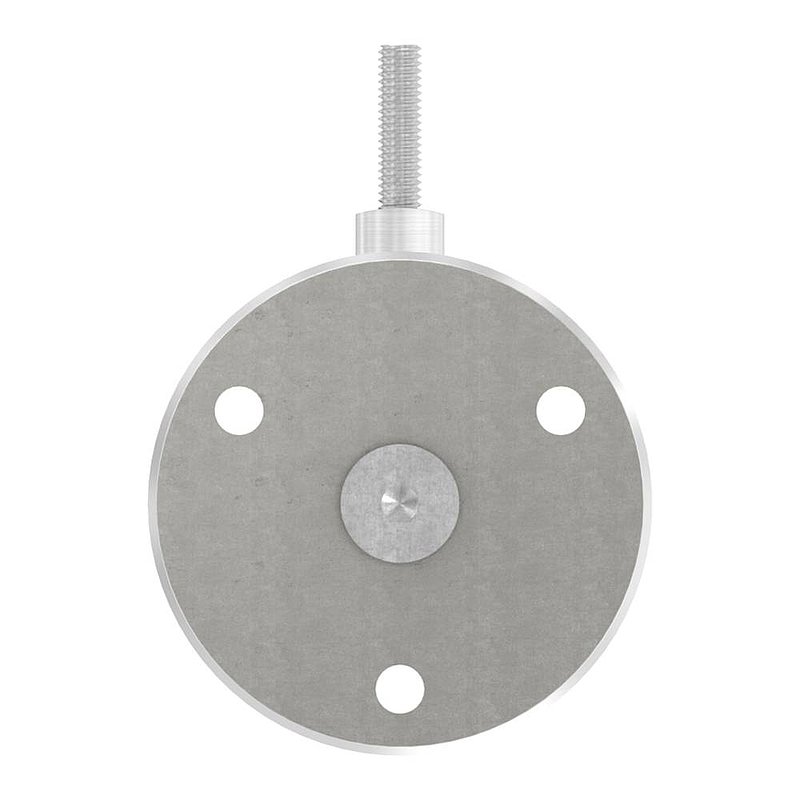 Screw-on handrail bracket, pan-head screw (round bar and bracket screwed together), AISI304