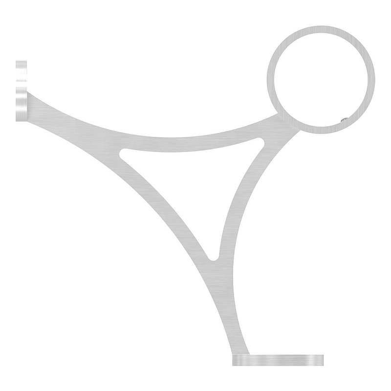 Footrail support, for 48.3 mm tube, AISI304