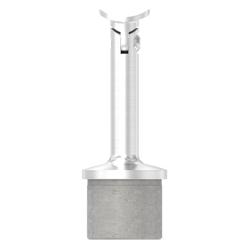 Rohrabschlussstopfen mit Gelenk und Platte, für 42,4x2,5mm, V2A