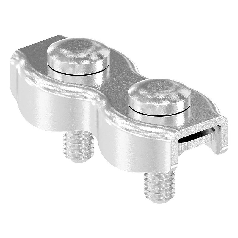 Duplexklemmen für Seil 4mm, V4A