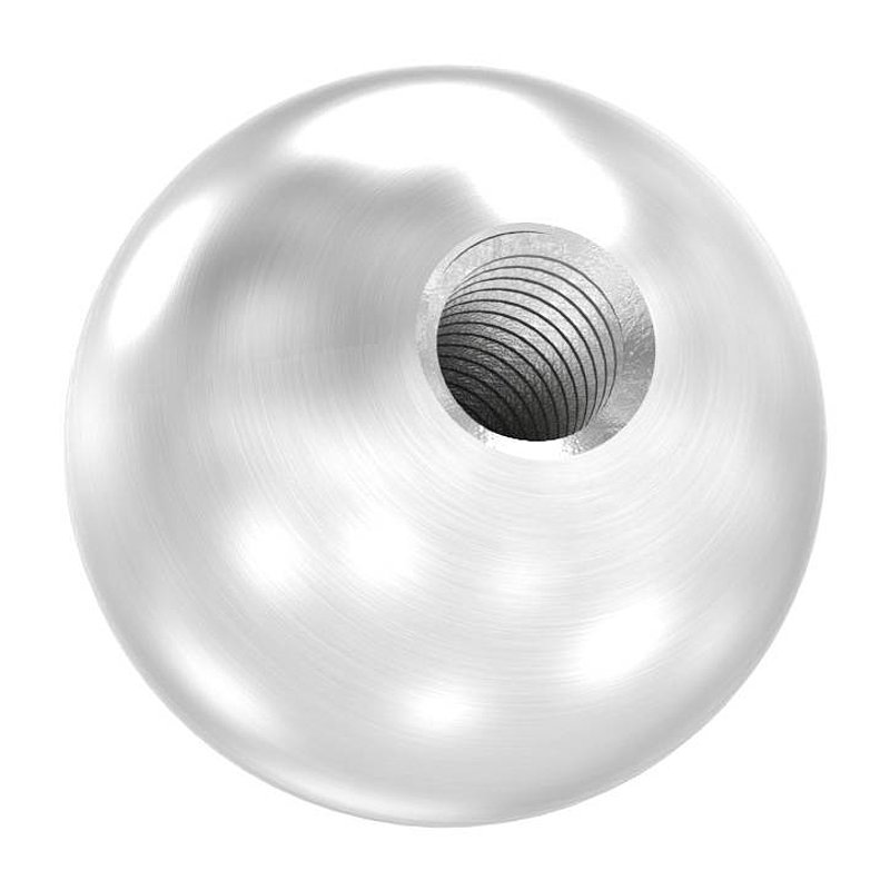 Vollkugel Ø 20mm mit Gewinde M6, V2A