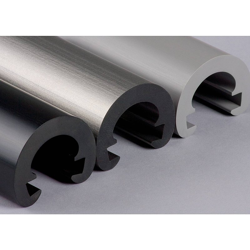 Plastic handrail Ø 55mm for 40x8mm, black