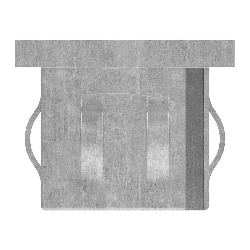 Steel end cap, for, rectangular tube 60x40mm