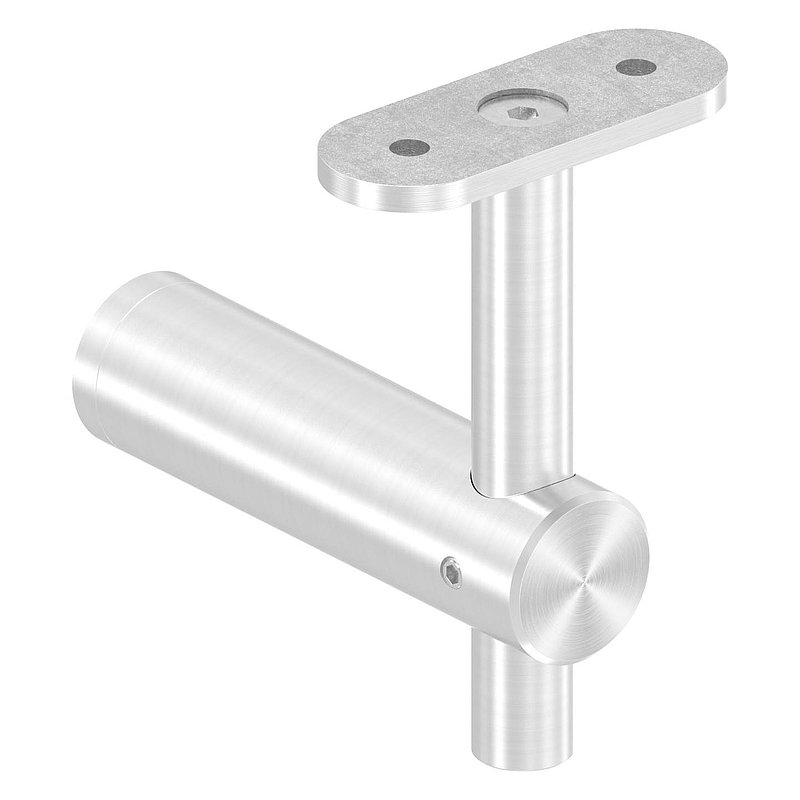 Handlaufhalter mit Handlaufanschlussplatte flach, V2A