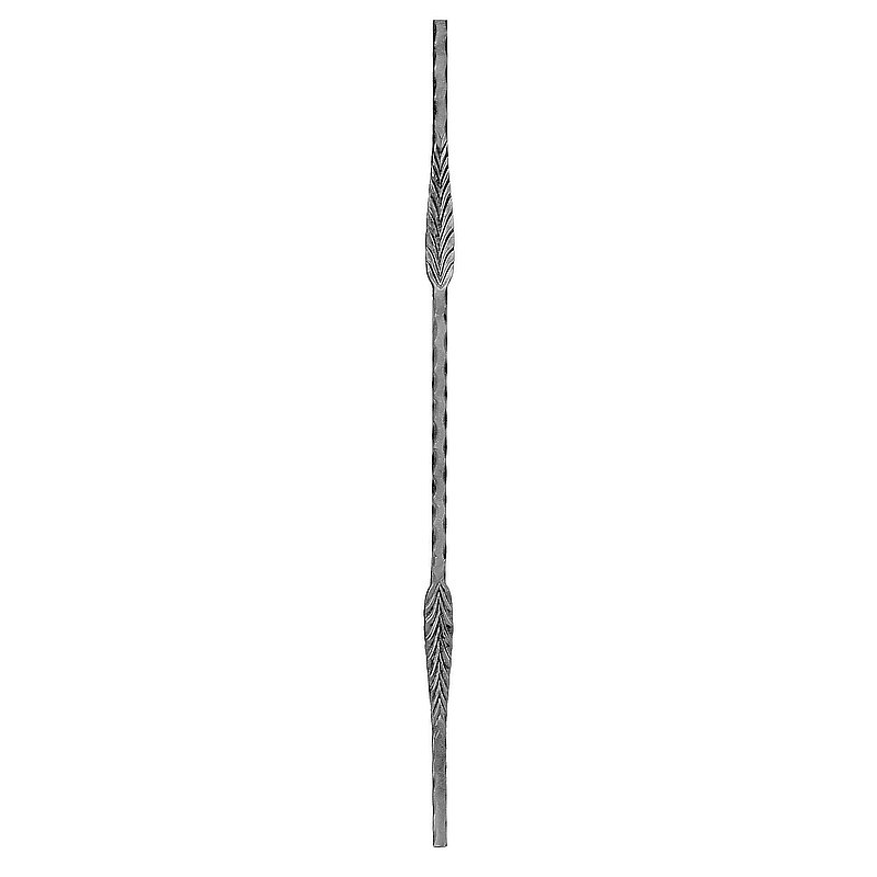 Zierstab 12x12mm gehämmert, Länge 900mm