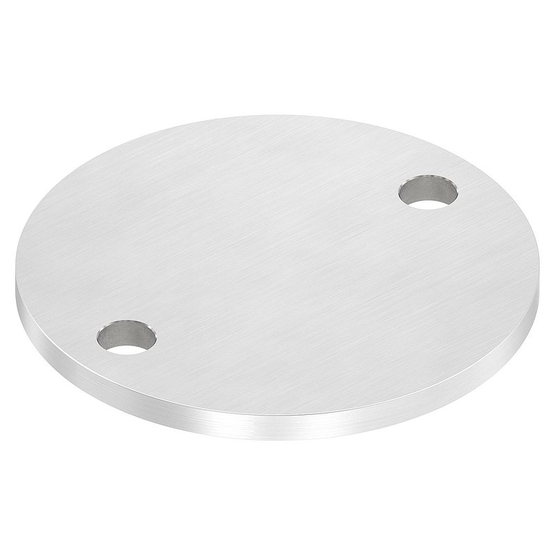 Ankerplatte Ø 100x6mm, mit Längsschliff, V2A