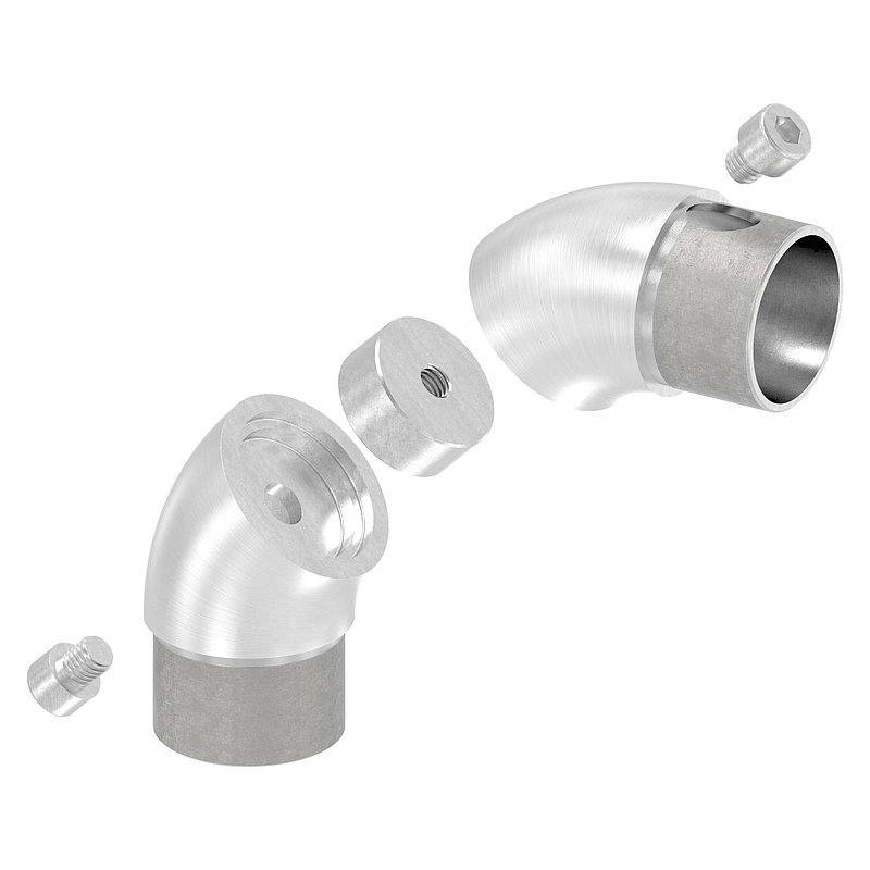Rohrbogen 90°, verstellbar, für Rohr 42,4x2,0mm, V2A