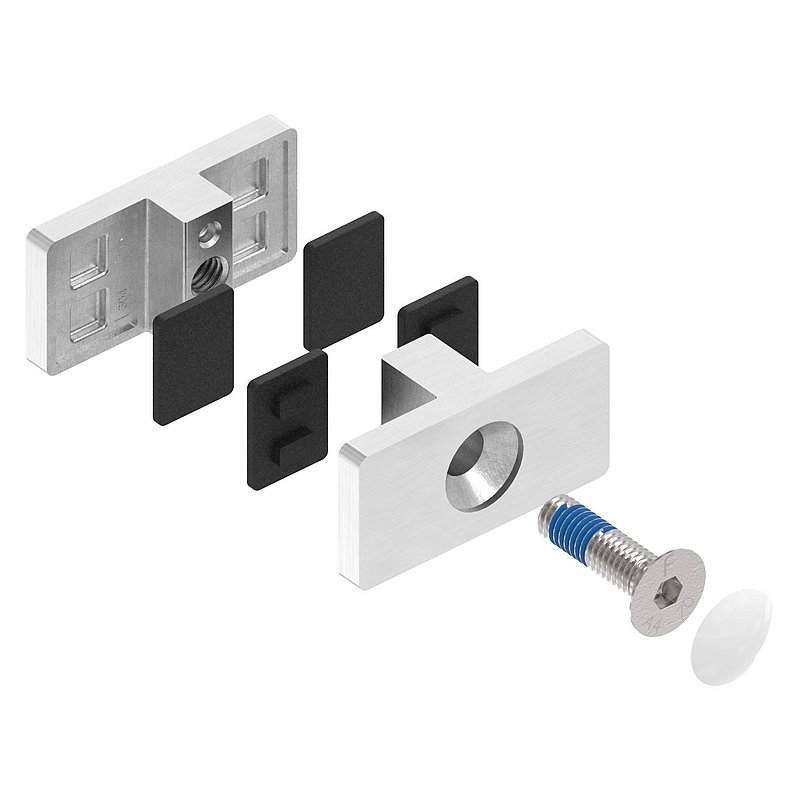 Glasausrichter für Ganzglasgeländer, für Glas 16,76 - 17,52mm