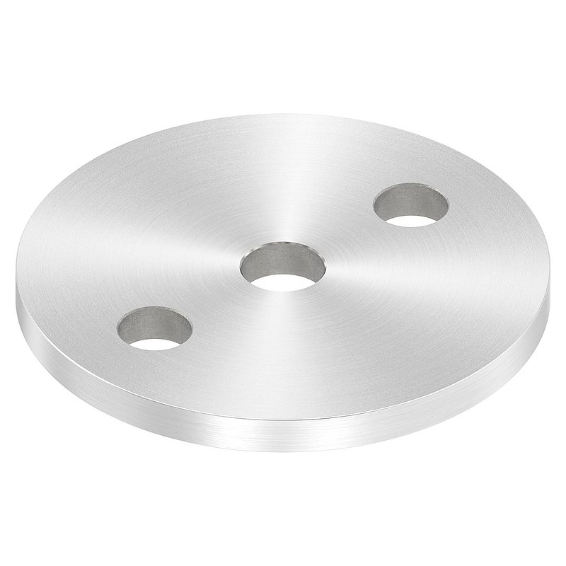 Anchor plate Ø 80x6mm, with round grinding, AISI304