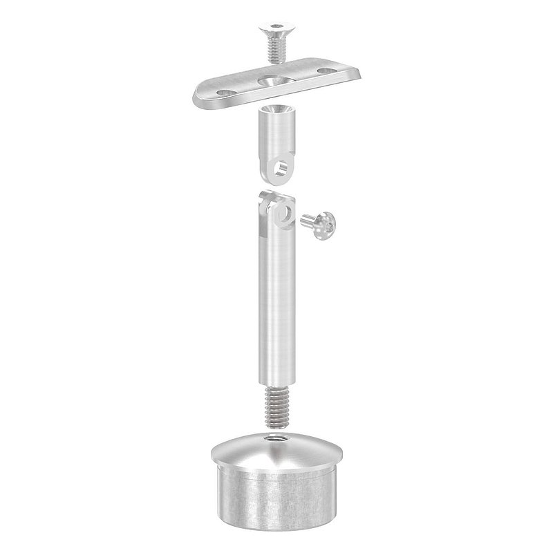 Rohrabschlussstopfen für Rohr 42,4x2,0mm, Handlaufanschlussplatte: 42,4mm, V2A