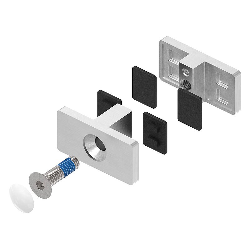Glasausrichter für Ganzglasgeländer, für Glas 20,76 - 21,52mm
