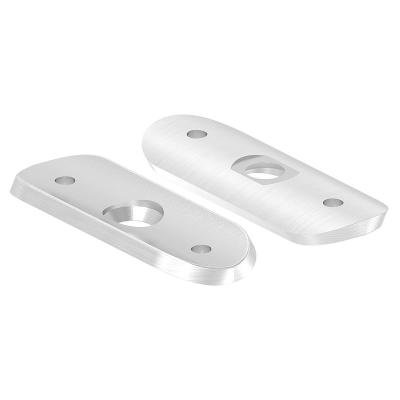 Handlaufanschlussplatte, 42,4mm, zum Vernieten, V2A