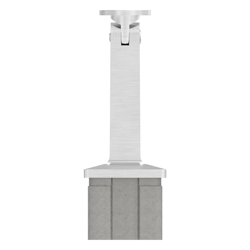 Rohrabschlussstopfen mit Gelenkstift für Rohr 40x40x2mm, V2A