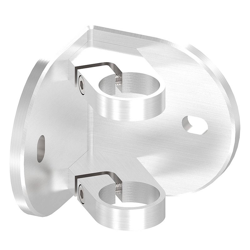 Wall anchor for clamping as 90° inside corner, AISI304